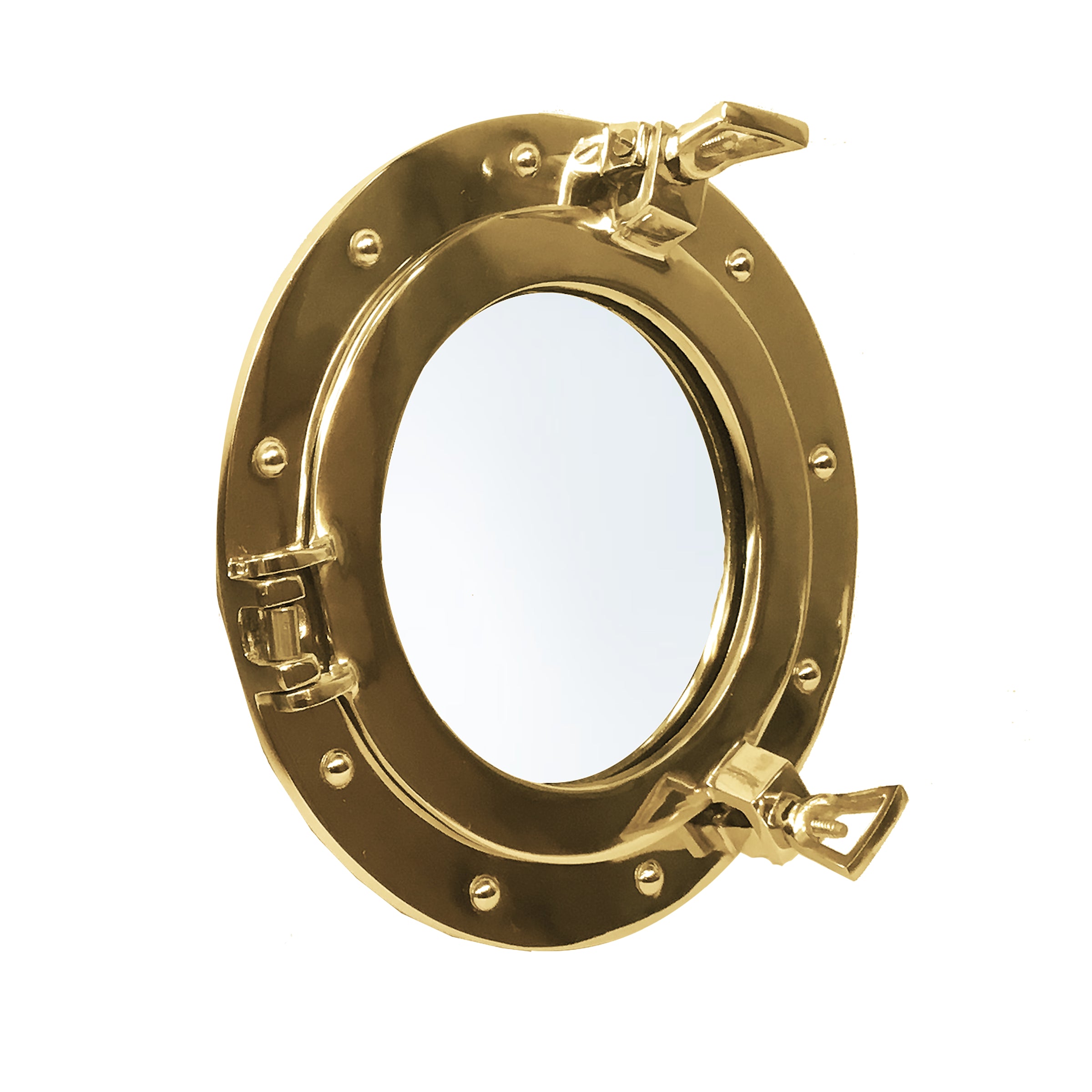 Brass Porthole Mirror - 380mm - Notbrand