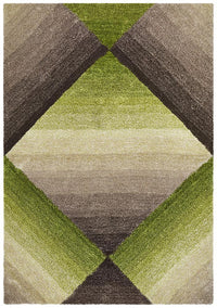 Prism Maria Green Multi Coloured Textured Rug - Notbrand