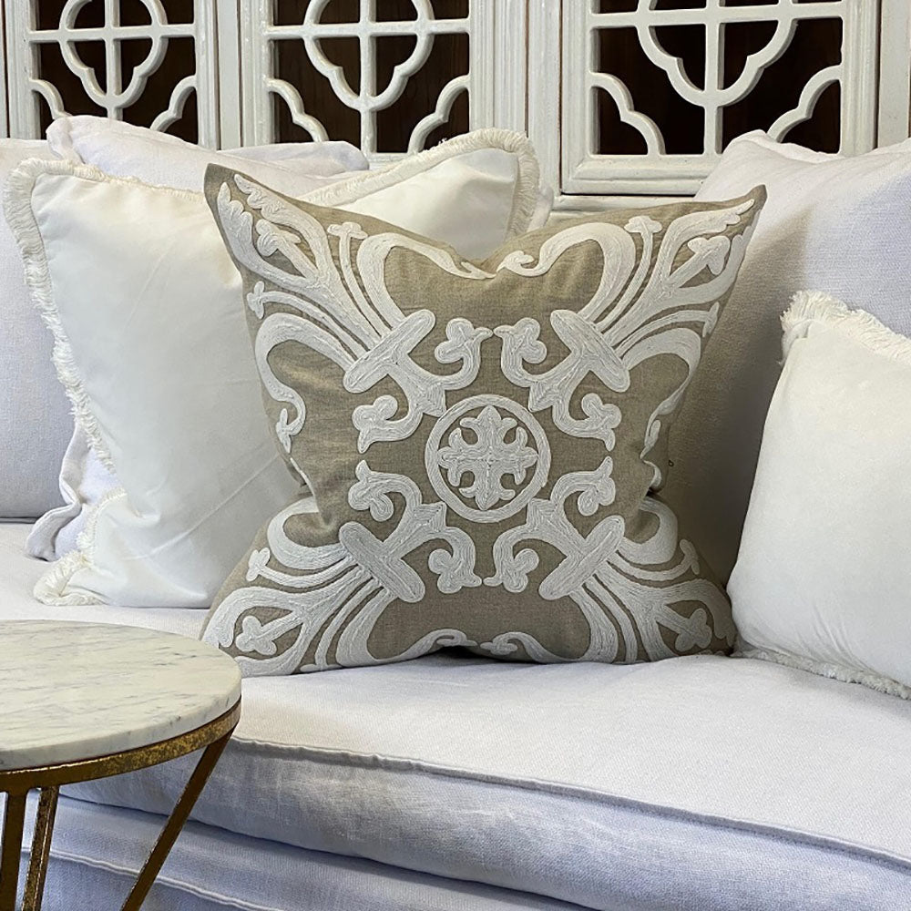 Provence Linen Cushion - Natural - Notbrand