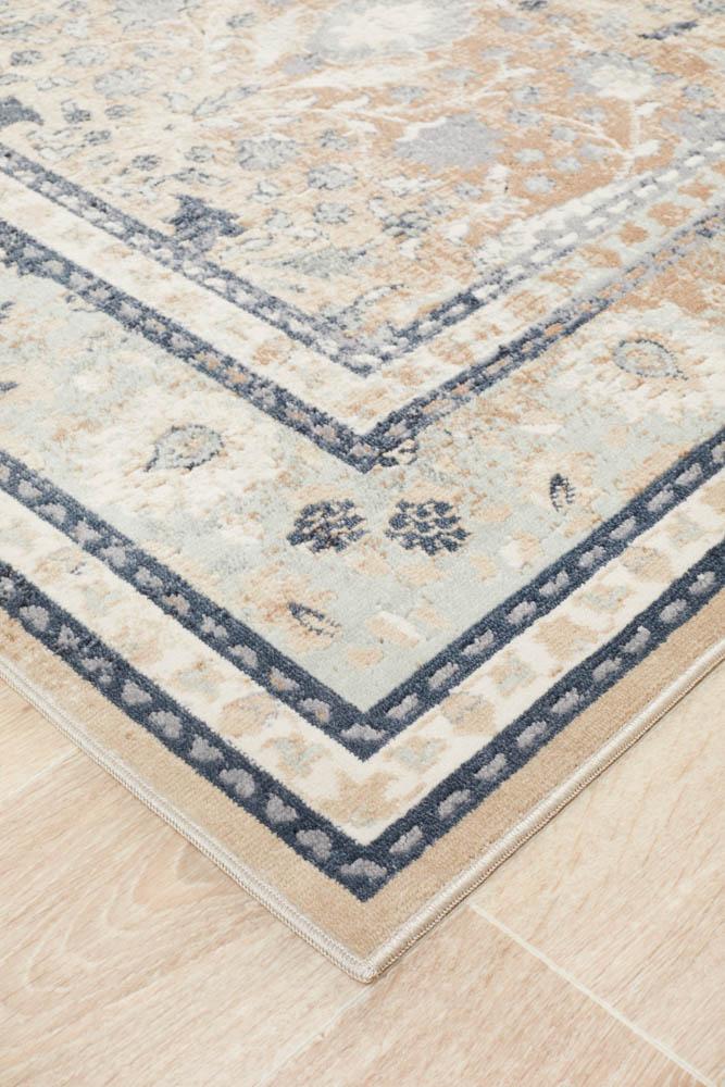 Providence Esquire Rim Traditional Beige Rug - Notbrand