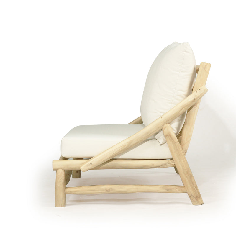 Paisley Teak Wood Two Seater Sofa - Notbrand