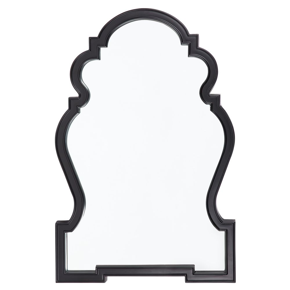 Paloma Ornate Wall Mirror - Black - Notbrand