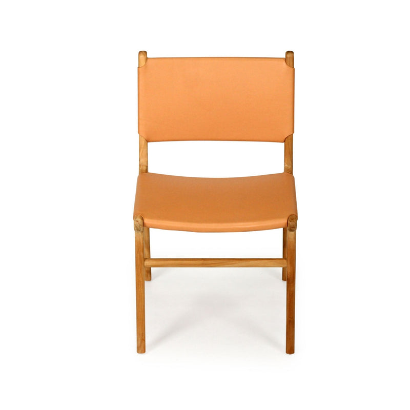 Jubilee Flat Leather Dining Chair - Natural - Notbrand