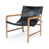 Jubilee Leather Sling Chair – Black- Notbrand
