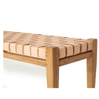 Jubilee Leather Strap Bench / Bed End - Nude - Notbrand