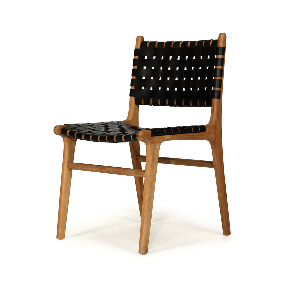 Jubilee Woven Leather Dining Chair - Black - NotBrand