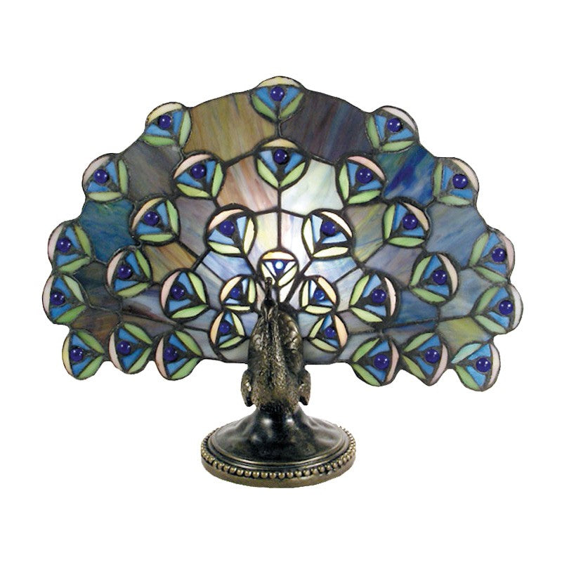 Peacock Tiffany Style Statue Table Lamp - Notbrand