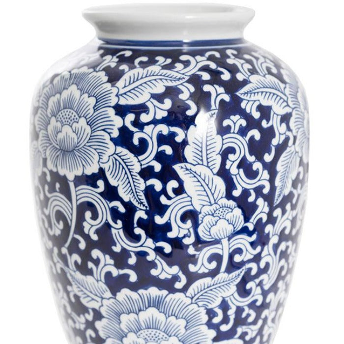 Peony Porcelain Jar in Blue & White - Medium - Notbrand