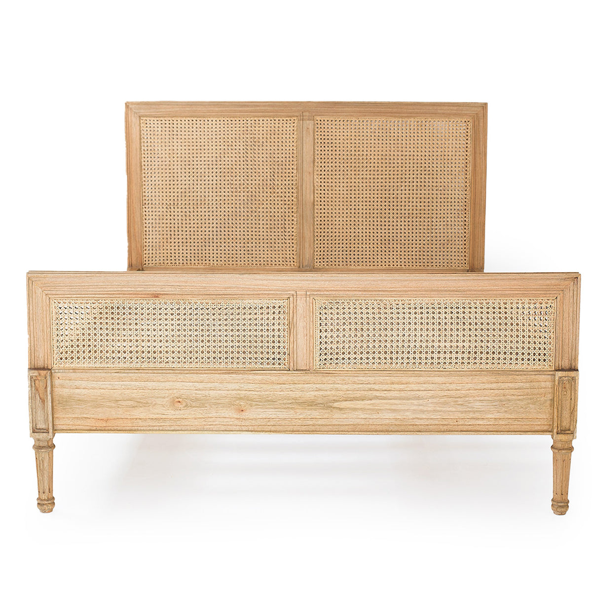 Percy Timber and Cane Bed -  Weathered Oak Range - Notbrand(1)