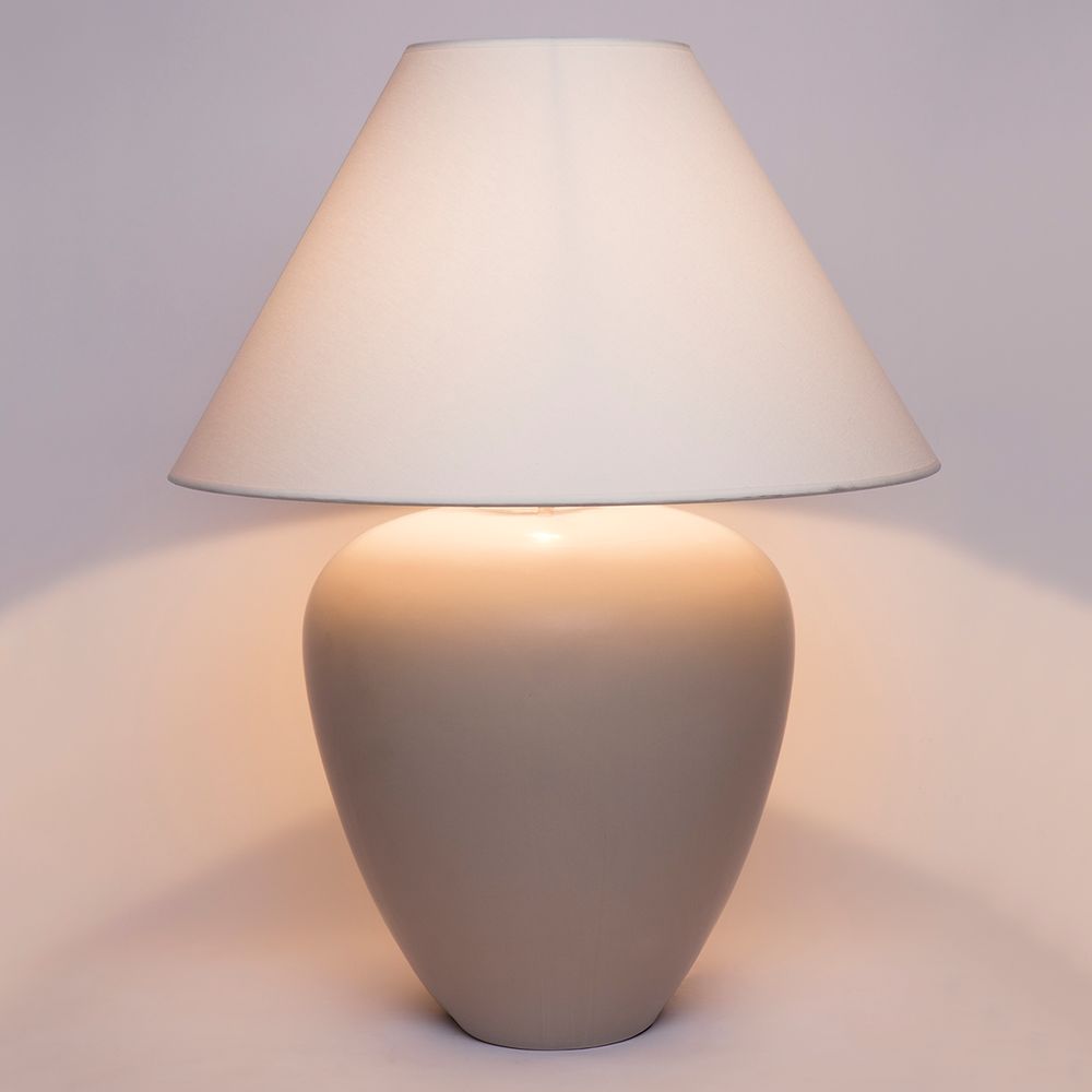 Picasso Natural Table Lamp with White Shade - Notbrand