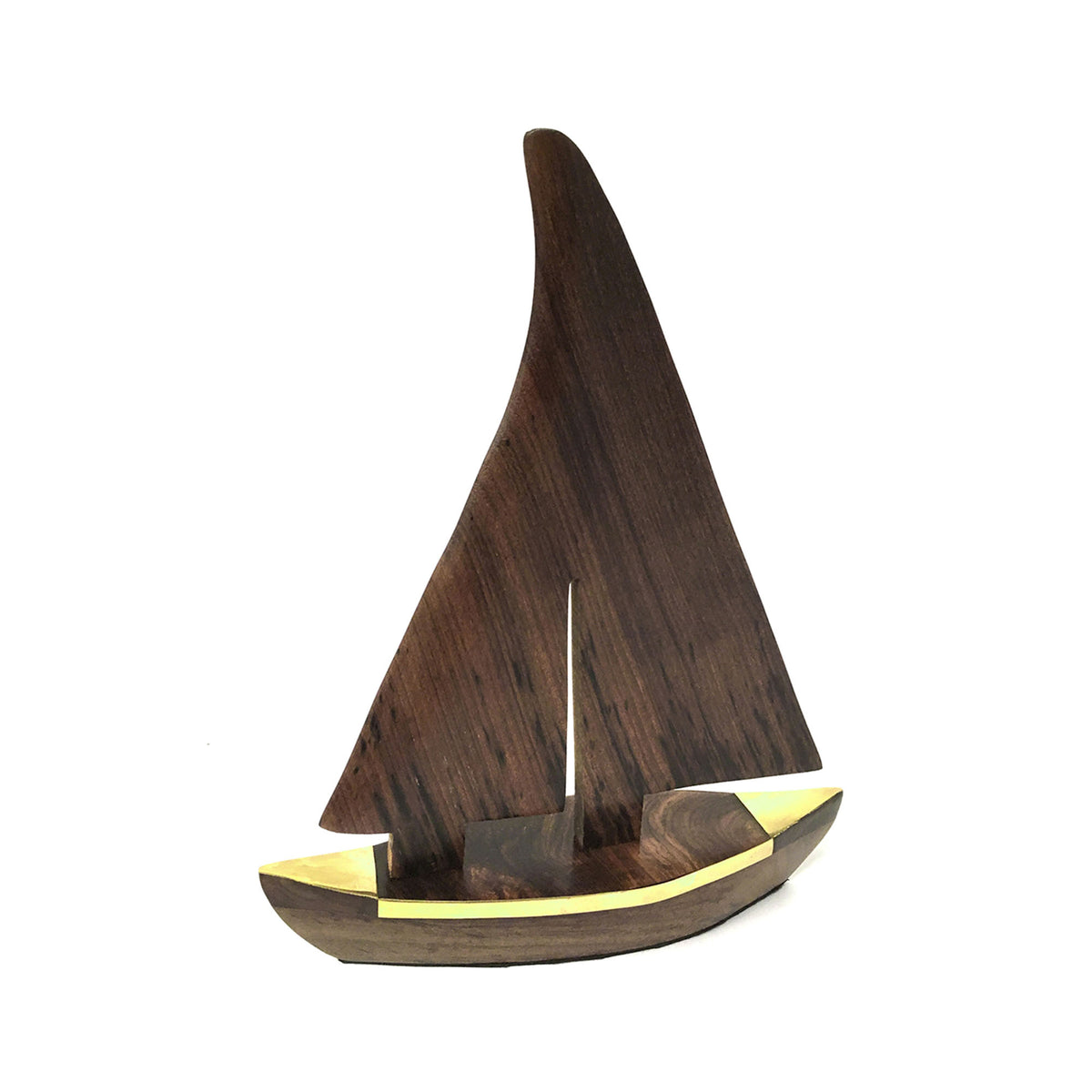 Polished Wood Sailing Boat - 280mm - Notbrand