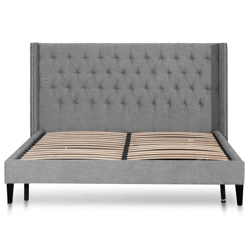 Yarrow Queen Bed Frame - Flint Grey - Notbrand