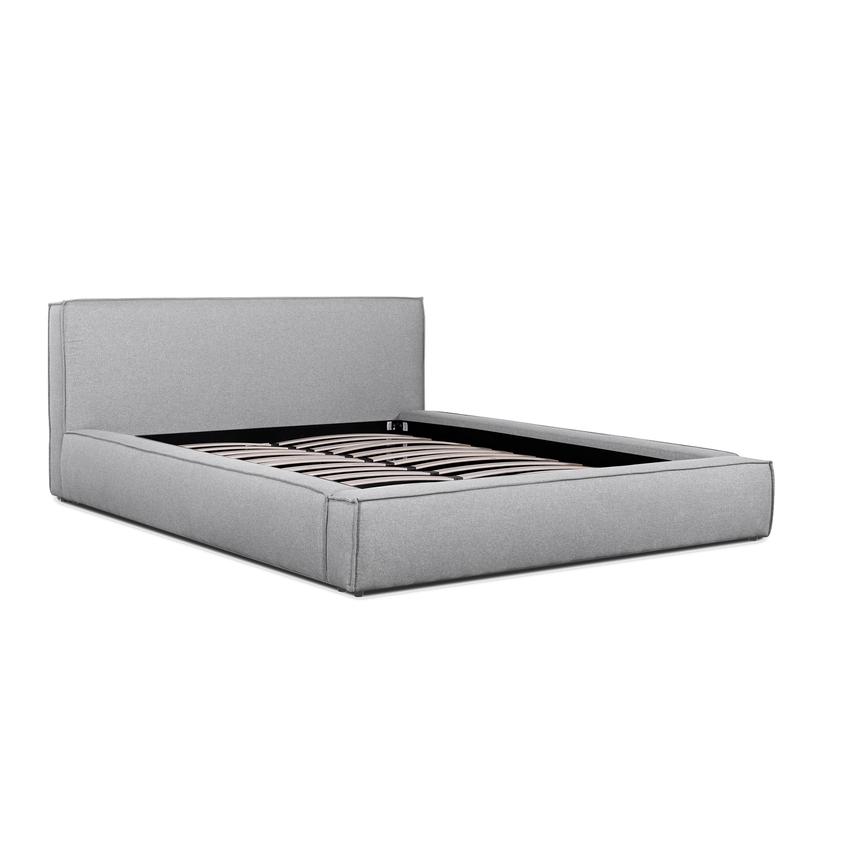 Queen Bed Frame in Pearl Grey fabric - Notbrand