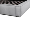 Queen Bed Frame in Pearl Grey fabric - Notbrand