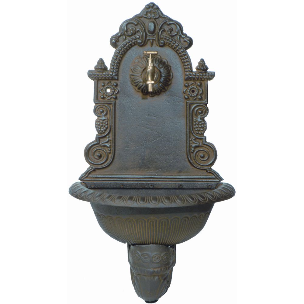 Cast Iron Fountain Wall Filigree with Tap - Notbrand