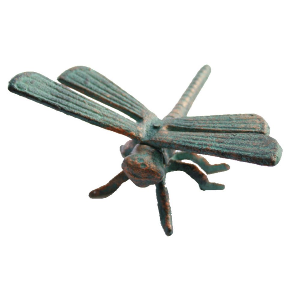 Paperweight Dragonfly Cast Iron Stepping Stone - Verdigris - Notbrand