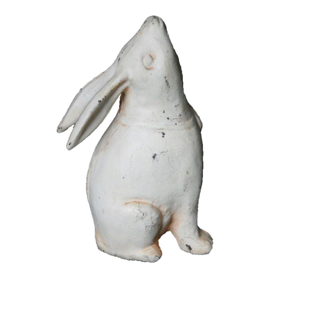 Head Up Rabbit Figurine  - Antique White - Notbrand