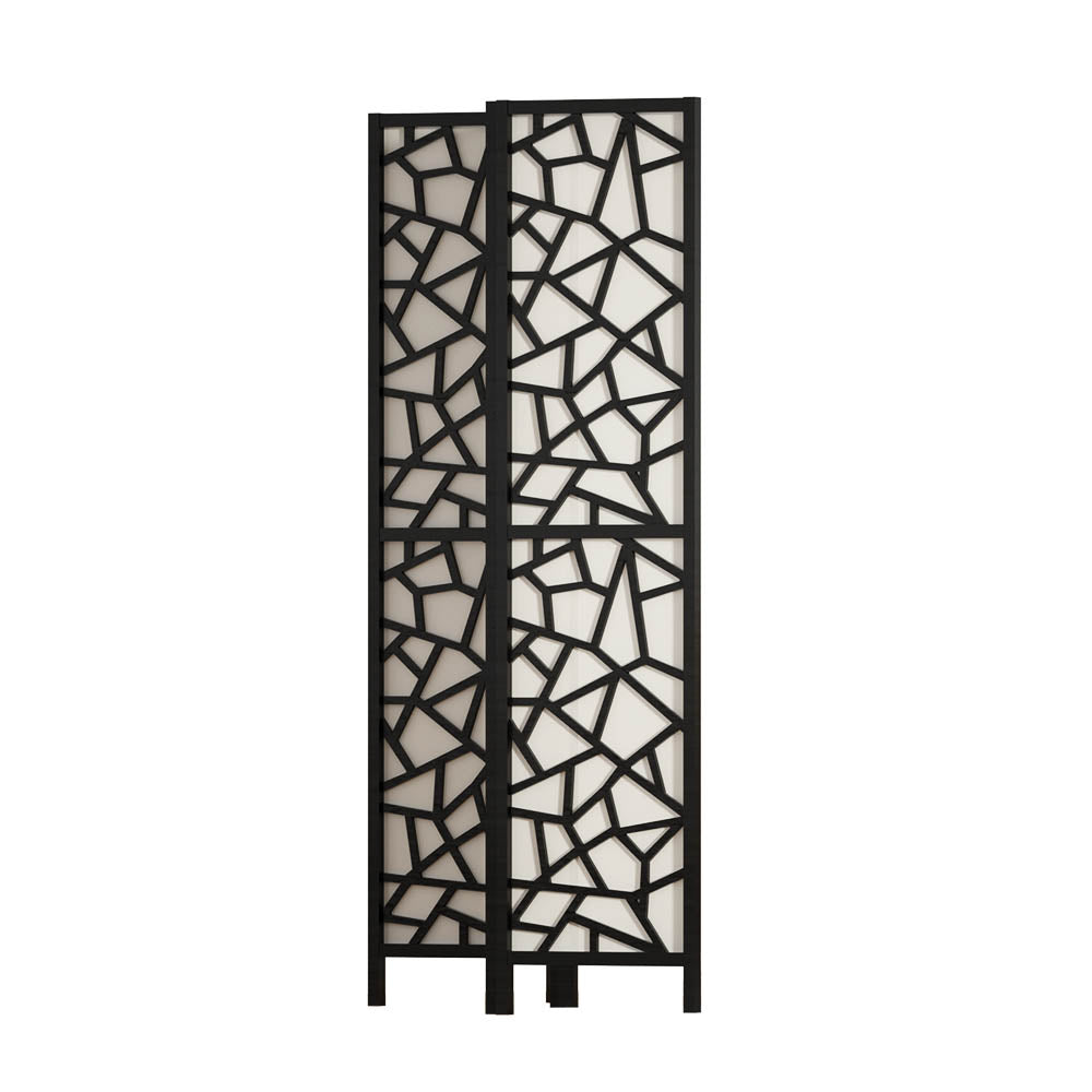 Artiss Clover Room Divider Stand with 4 Panels - Black - Notbrand