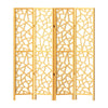 Artiss Clover Room Divider Stand with 4 Panels - Natural - Notbrand