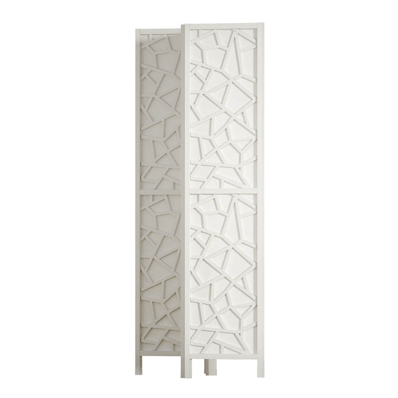 Artiss Clover Room Divider Stand with 4 Panels - White - Notbrand