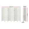 Artiss Clover Room Divider Stand with 6 Panels - White - Notbrand