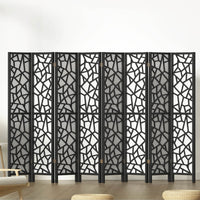 Artiss Clover Room Divider Stand with 8 Panels - Black - Notbrand