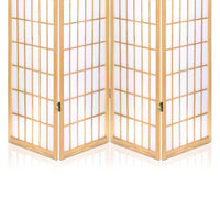 Anterus 4 Panel Wooden Room Divider - Natural - Notbrand