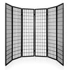 Renata 6 Panel Room Divider Privacy Screen Foldable Pine Wood Stand Black - Notbrand