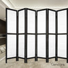 Cosmas 6 Panel Wooden Room Divider - Black - Notbrand