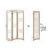 Eutychian 3 Panel Room Divider Privacy Screen - Natural White - Notbrand