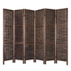 Renata 6 Panel Room Divider Privacy Screen Foldable Wood Willow Stand