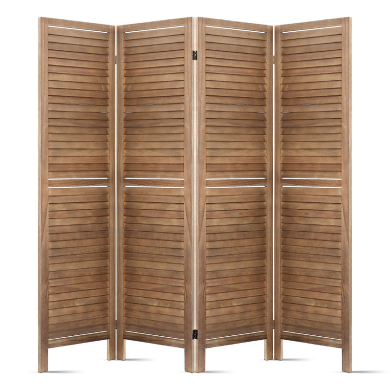 Miltiades 4 Panel Room Divider Privacy Screen - Brown - Notbrand