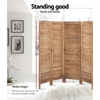 Miltiades 8 Panel Room Divider Privacy Screen - Brown - Notbrand
