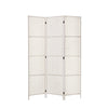 Renata 3 Panels Room Divider Screen Privacy Rattan Timber Fold Woven Stand White