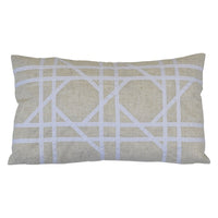 Riviera Linen Rectangular Cushion - Natural - Notbrand