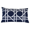 Riviera Cotton Rectangular Cushion - Navy - Notbrand