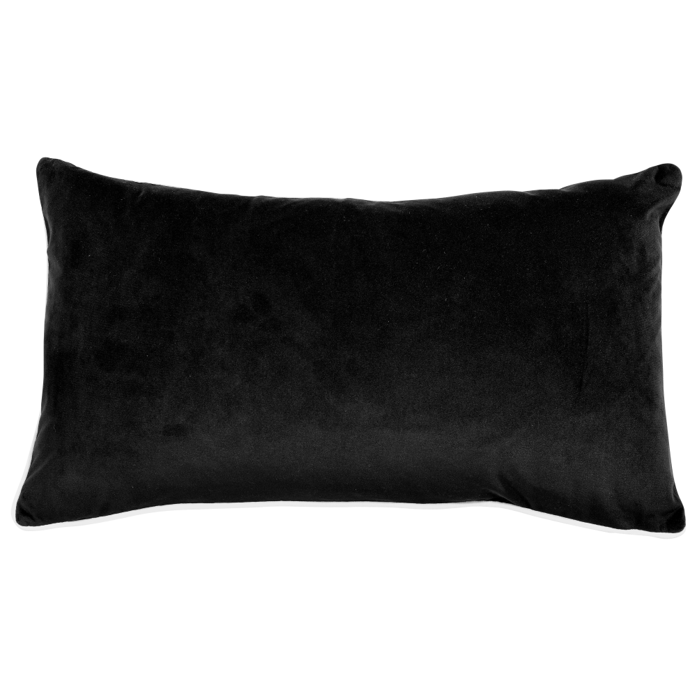 Rodeo Velvet Rectangular Cushion - Black - Notbrand