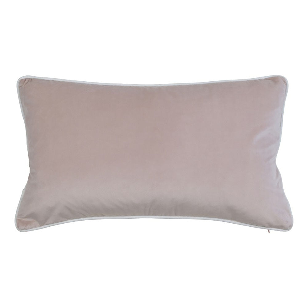 Rodeo Velvet Rectangular Cushion - Blush - Notbrand