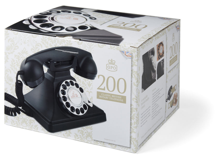 ROTARY TELEPHONE GPO 200 - BLACK - Notbrand