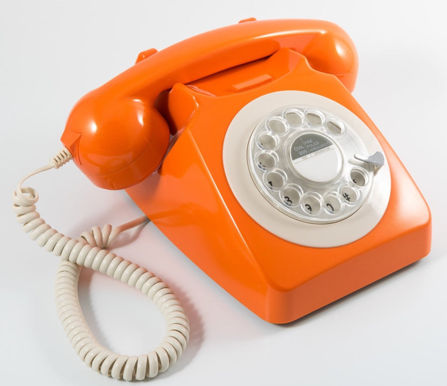 ROTARY TELEPHONE GPO 746 - ORANGE - Notbrand