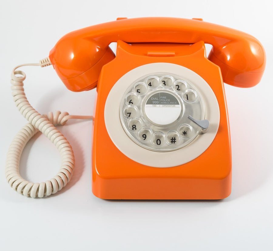ROTARY TELEPHONE GPO 746 - ORANGE - Notbrand