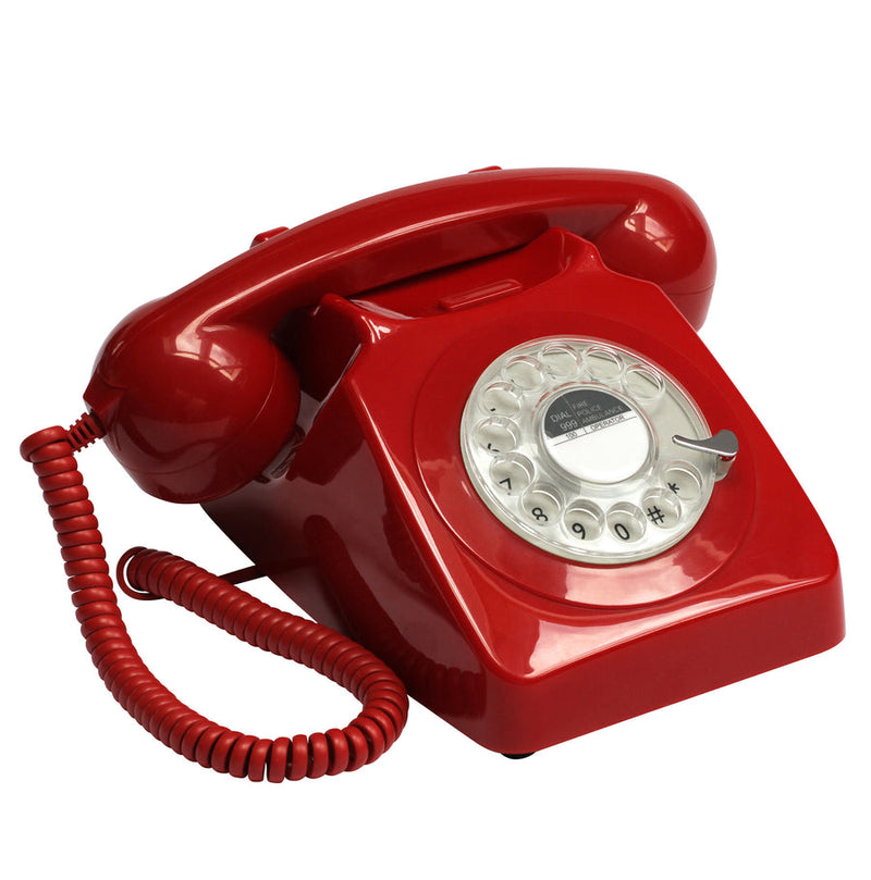 ROTARY TELEPHONE GPO 746 - RED - Notbrand