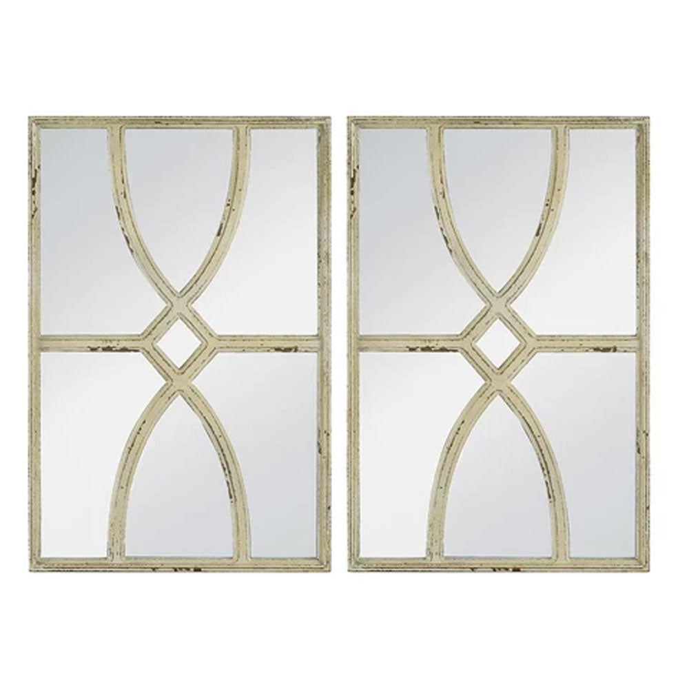 RUSTIC CARVED WALL MIRROR SET - Notbrand