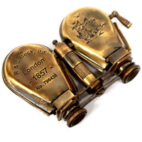 R & J Beck Folding Nautical Pocket Binoculars - Brass - Notbrand