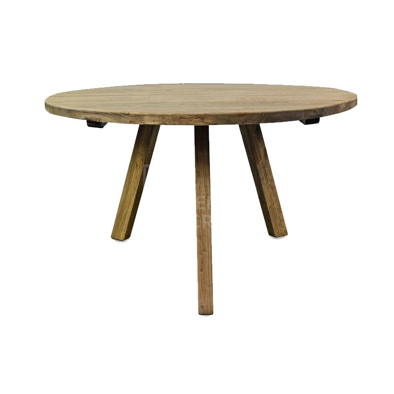 Mypos Reclaimed Wooden Round Dining Table - 1.25m - Notbrand