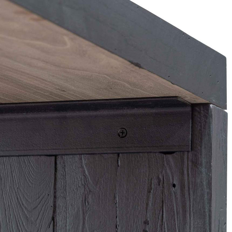 Reclaimed Console Table - Black - NotBrand