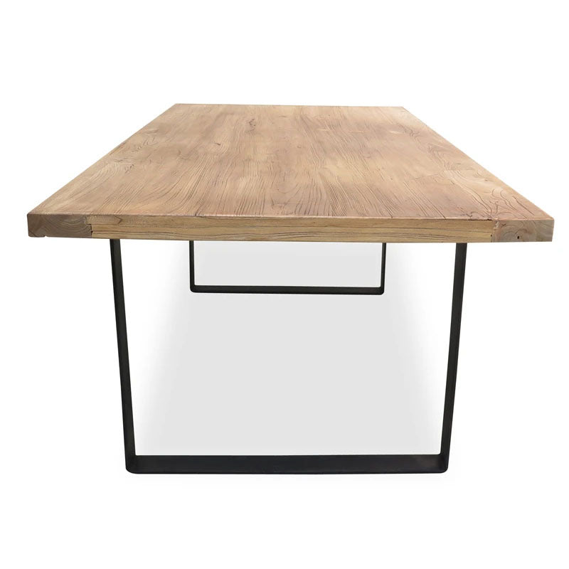 Nollop Rustic Natural Reclaimed Elm Wood Table - 1.5m - Notbrand