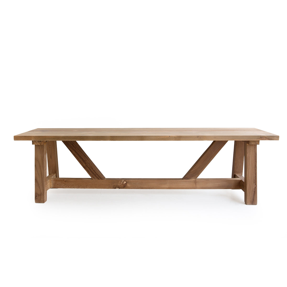 Nairye Solid Teak Farmhouse Dining Table – 3.5m - Notbrand