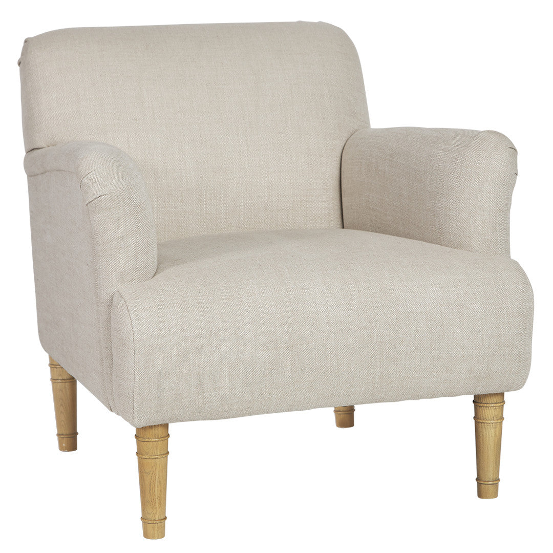 Regency Club Linen and Cotton Chair - Natural - Notbrand