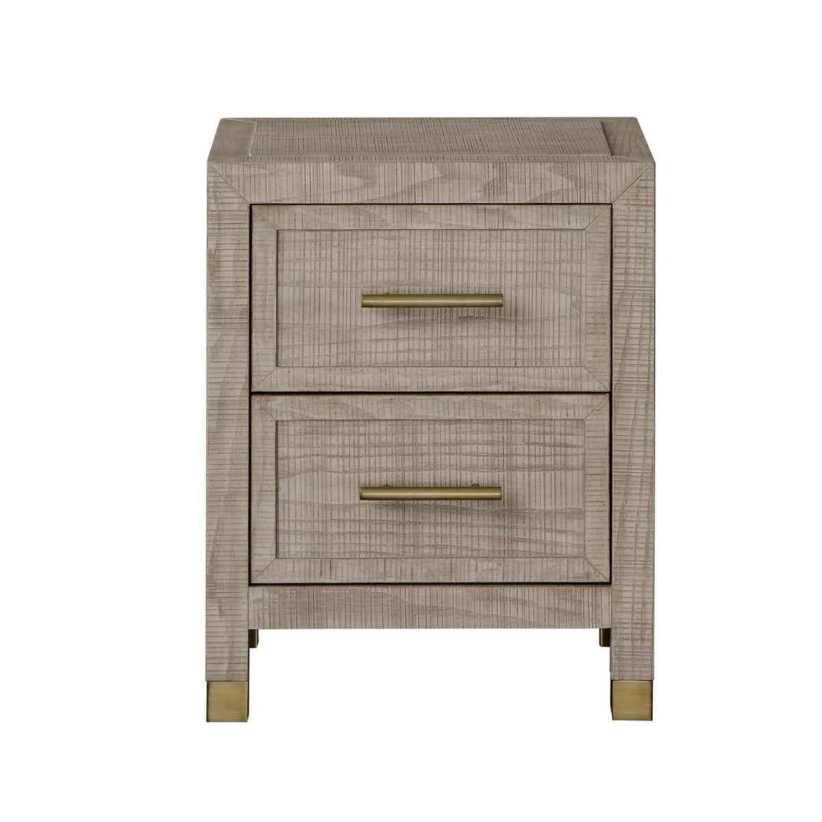 Rifah Nightstand With 2 Drawers - Natural - Notbrand